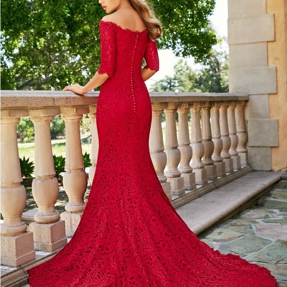 Red Formal Gown Wedding Dress - Picture 2 of 5